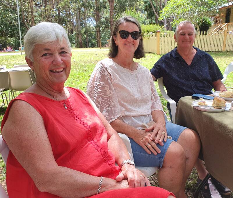 Community support: Celia Kershaw, Jeanine Stewart and Allan Post do their bit to support the establishment of Tender Funerals Mid North Coast.