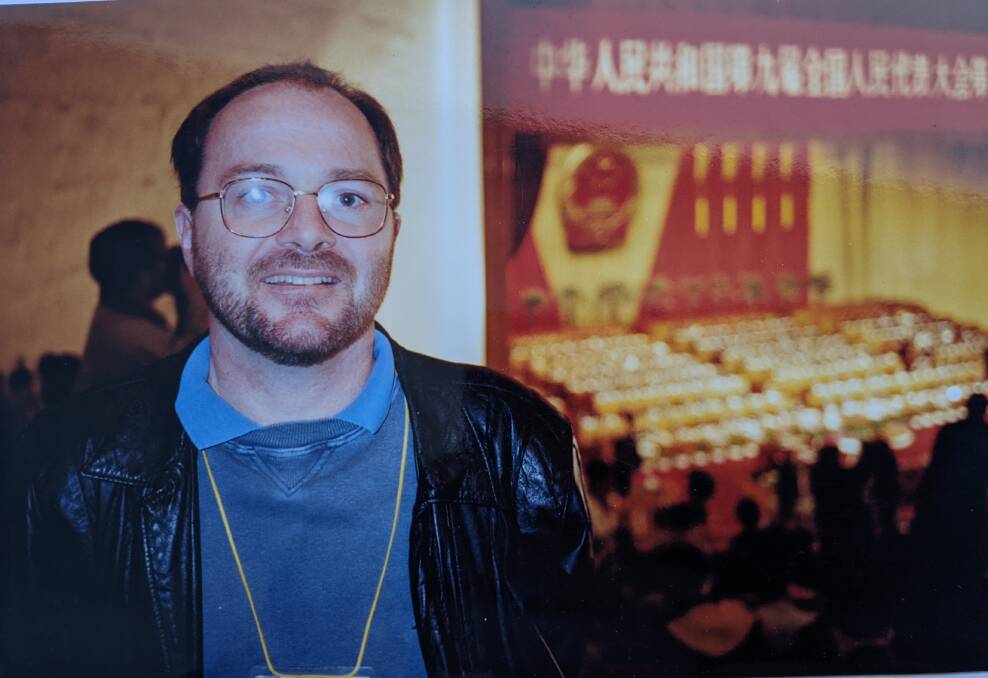The then ABC Radio China correspondent Michael Cavanagh at the annual National People's Congress held in the Great Hall of the People.