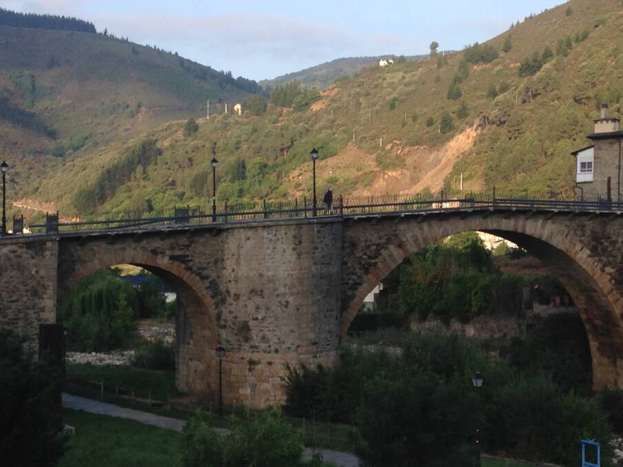 Picturesque: Another bridge to cross on the Camino de Santiago.