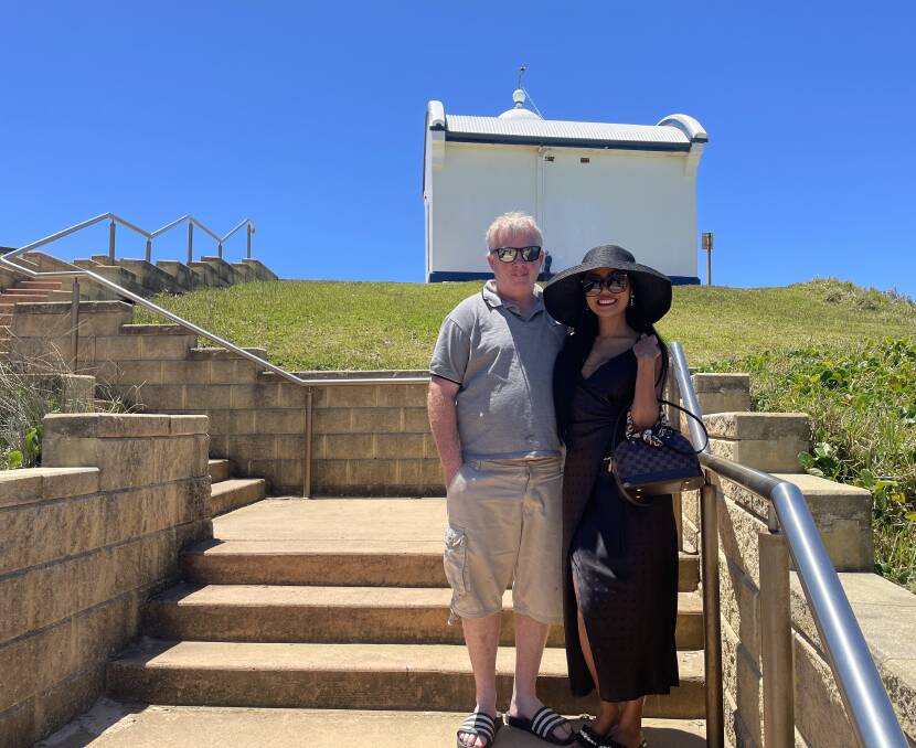 Visitors' views: Chris and Yanti Ingleby can appreciate the benefits of a proposed boardwalk and viewing platform at Tacking Point Lighthouse.