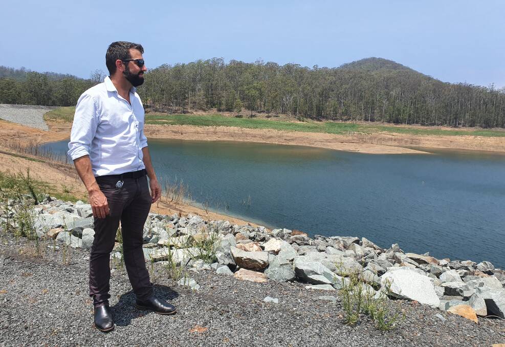 Water is precious: Port Macquarie-Hastings Council group manager infrastructure operations Terry Randall looks at the Cowarra Dam water level.