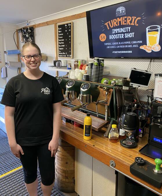 Business matters: Trainee manager Shelly Moran is on deck at Peak Coffee in Port Macquarie's industrial area.
