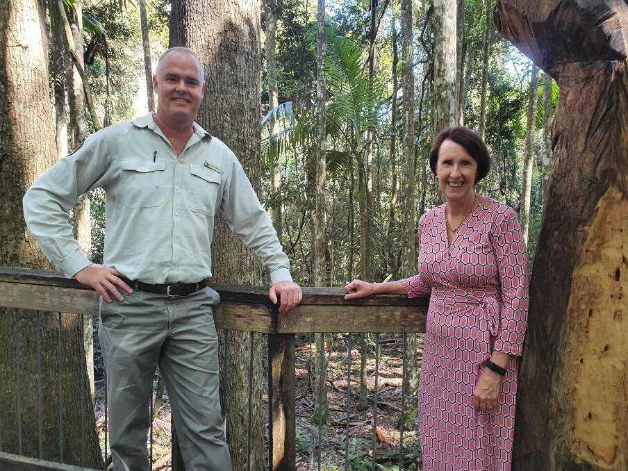 Special place: National Parks and Wildlife Service area manager Shane Robinson and Port Macquarie MP Leslie Williams recognise the value of Sea Acres.
