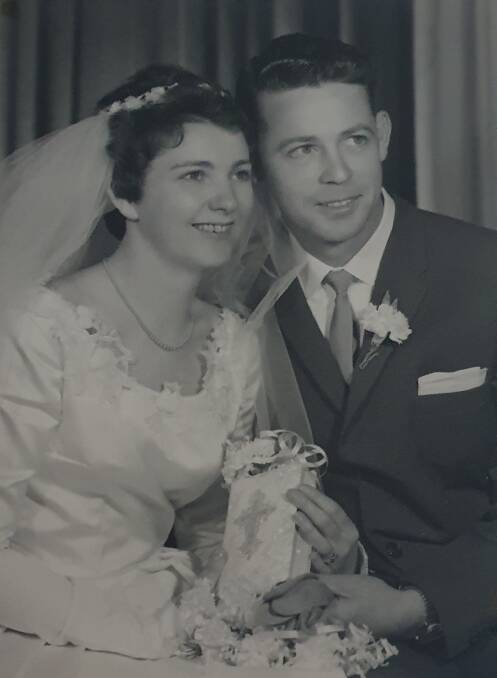 Maureen and Allan Bradford on their wedding day in 1961.