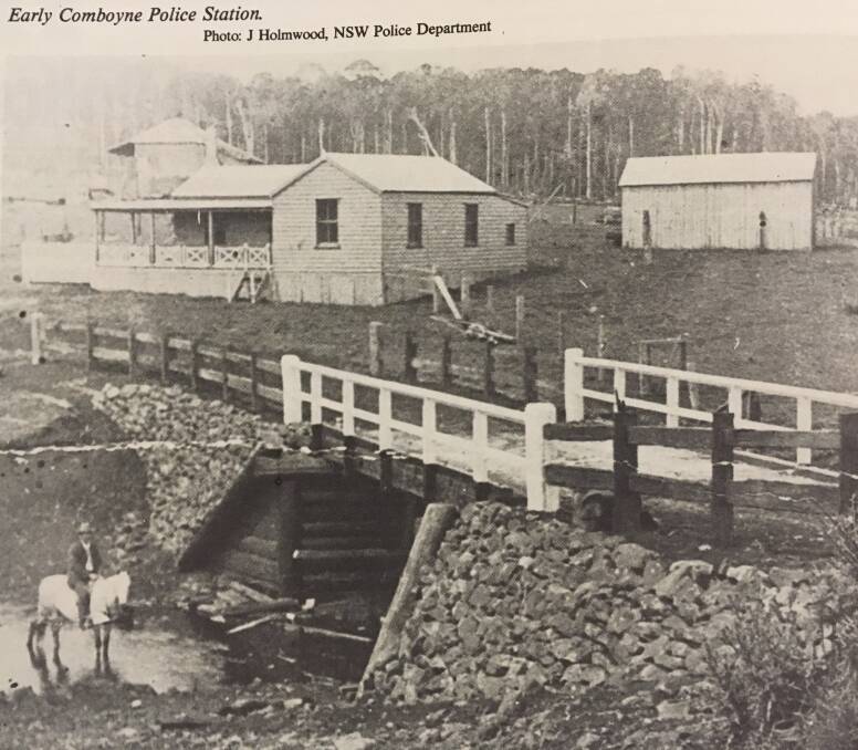 Snapshot in time: Comboyne in 1910, showing the original police station/cottage at 2 River Street with the gaol behind.