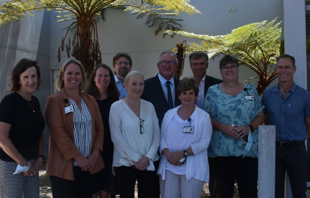 Port Macquarie MP Leslie Williams and NSW Health Minister Brad Hazzard meet with health representatives. Picture by Mardi Borg