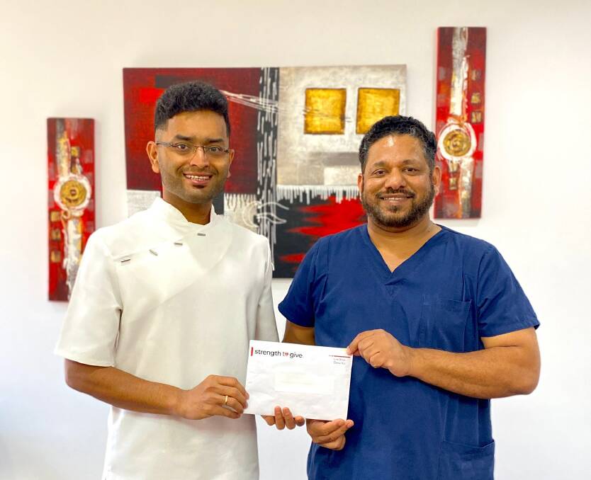 Simple step: Dr Roshan Abraham and Dr Phani Prakhya encourage people to support the bone marrow donor registration drive.