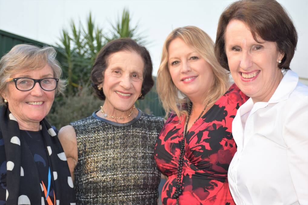 Australian Centre for Arts and Health founder Margret Meagher, former NSW Governor and Australian Centre for Arts and Health patron Professor Marie Bashir, mayor Peta Pinson and Port Macquarie MP Leslie Williams at the welcome reception for the Arts and Health Conference. Photo: Nadine Fisher