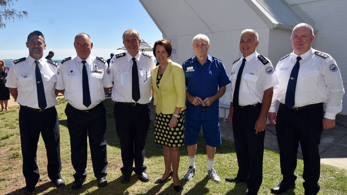 Port Macquarie MP Leslie Williams and Marine Rescue representatives attend the official opening.