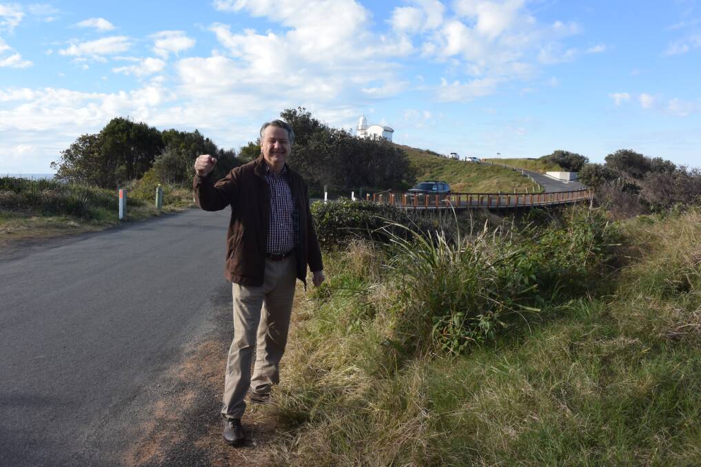 Welcome news: Paul Dirago is thrilled with the Lighthouse Road upgrade funding announcement.