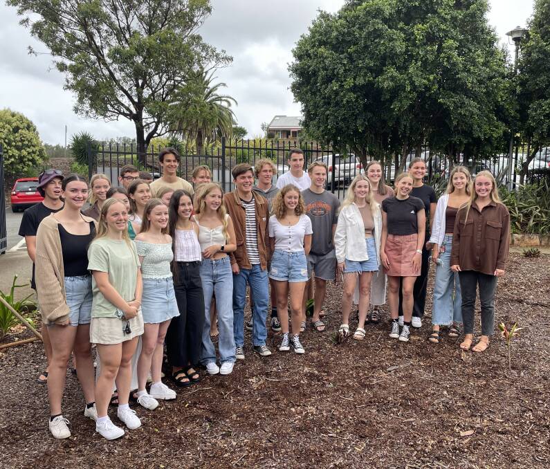 Some of the HSC top achievers from MacKillop College Port Macquarie and St Joseph's Regional College celebrate their success.