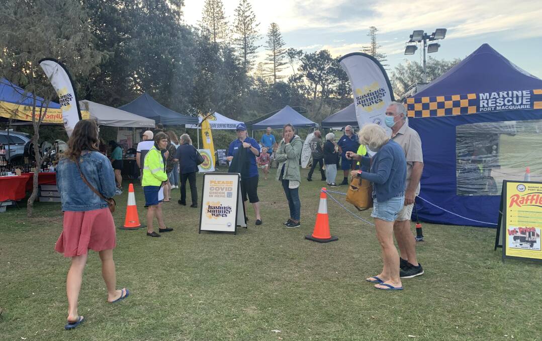 Supporters attend the first Hastings Summer Waves markets. Photo: Marine Rescue Port Macquarie
