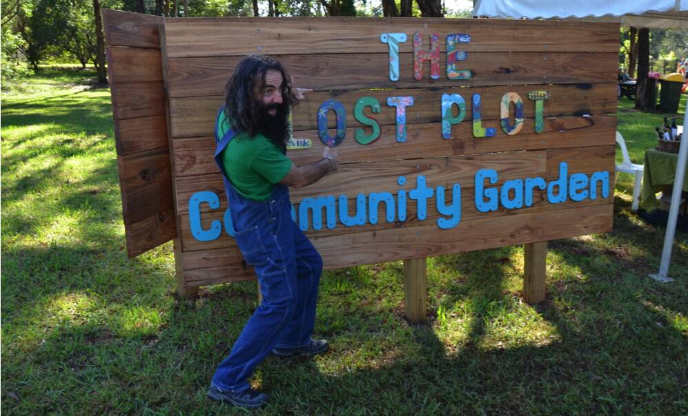 Flashback: ABC television personality Costa Georgiadis celebrates the official opening of The Lost Plot Community Garden in April 2014.