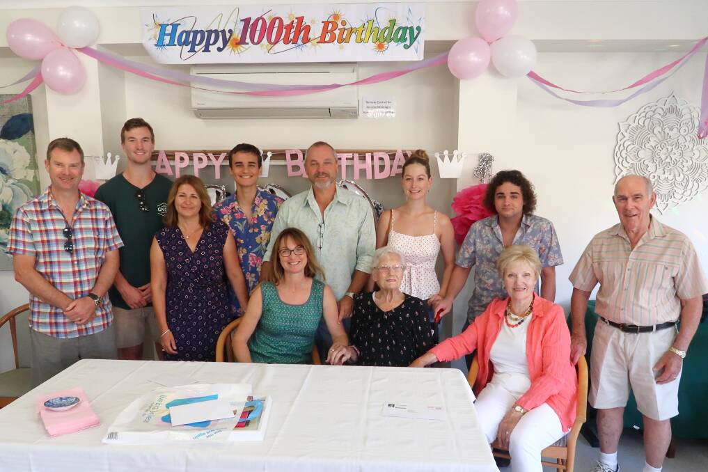 Congratulations: Elsie Johnson marks her 100th birthday surrounded by the special people in her life.