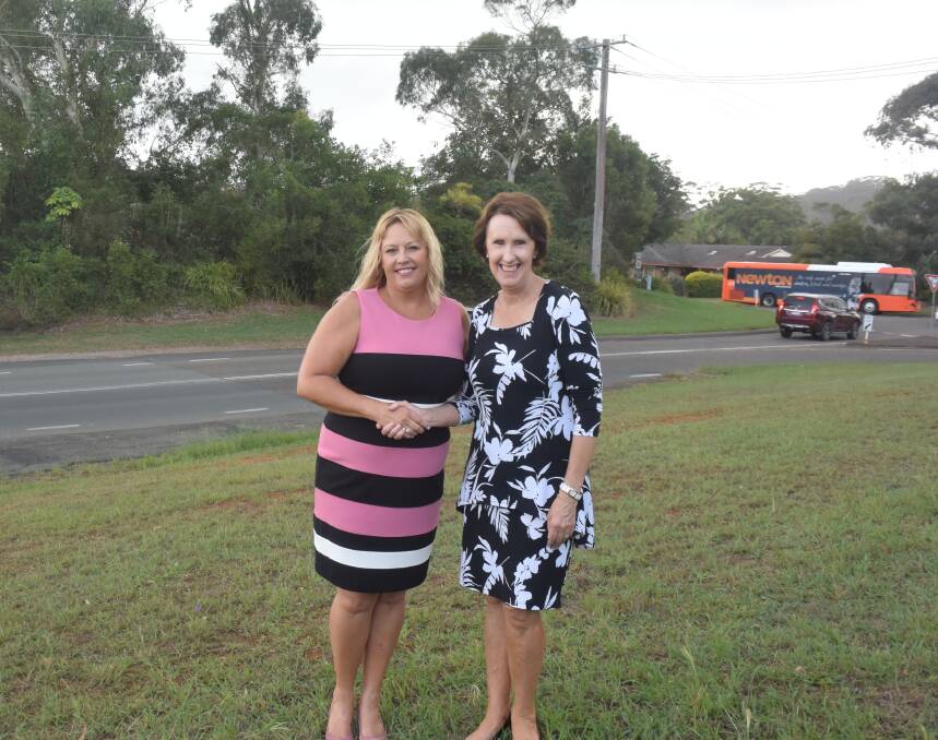 Road project: Mayor Peta Pinson and Port Macquarie MP Leslie Williams recognise the need to upgrade Ocean Drive between Matthew Flinders Drive and Greenmeadows Drive.