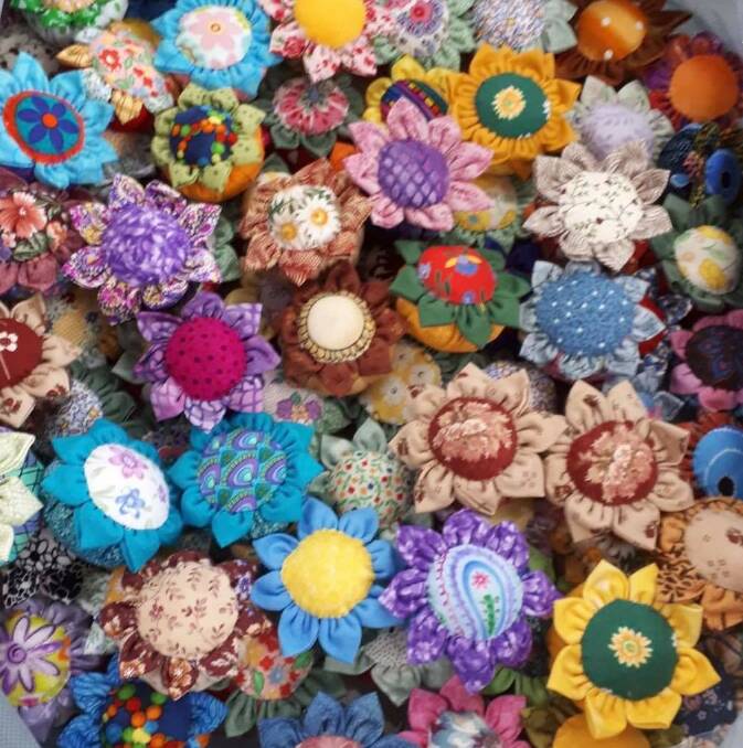 Some of the almost 400 pincushions made by members for the show. Photo: Wauchope Patchwork Quilters