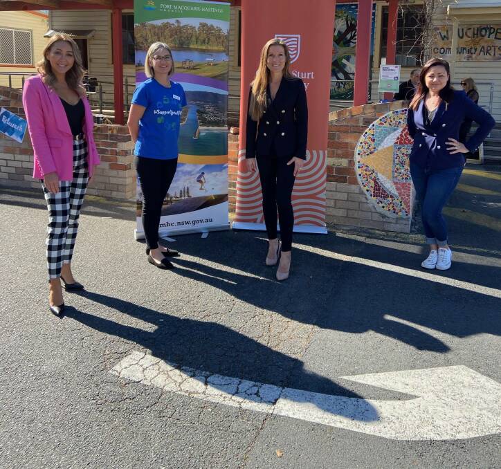 Expert advice: Vanessa Lawrence from The Style Vibe, council's Marissa Clift, Kate Wood-Foye from Charles Sturt Port Macquarie and Natalie O'Donnell from Natalie O'Donnell Photography lend their skills to the career pop-up session at Wauchope. Photo: Port Macquarie-Hastings Council

