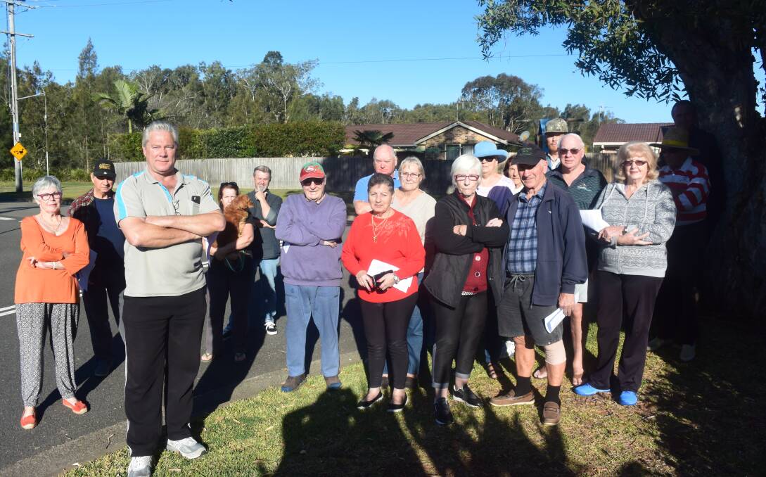 Safety concerns: Macquarie Palms residents and the Port Area Committee raise concerns about safety at The Binnacle/Majestic Drive intersection.