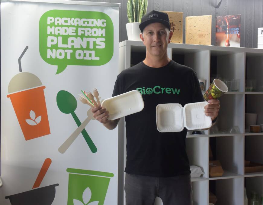 Environmentally friendly: DONE Coffee owner Stewart Clark promotes compostable products.