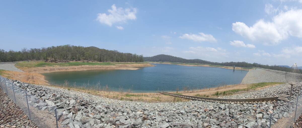 A panoramic view shows Cowarra Dam.