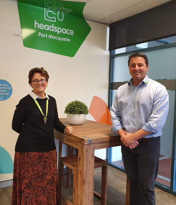 Welcome funding: The operations manager for headspace Port Macquarie, Jenny Sinclair, and Cowper MP Pat Conaghan recognise the importance of the extra funding.