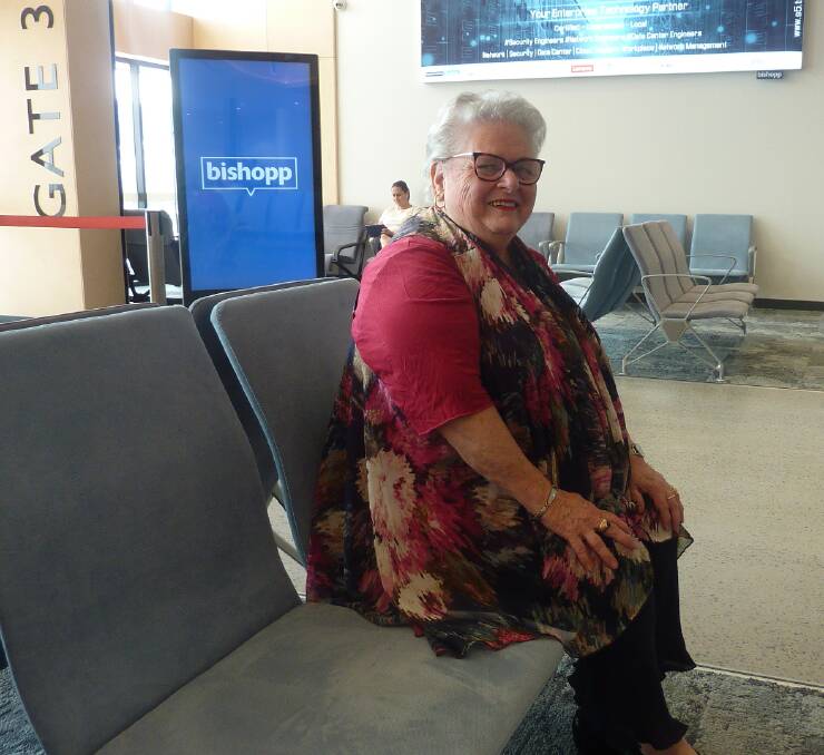 More choice: Passenger Susan Morvan sees the benefits of the additional flights linking Port Macquarie and Sydney.