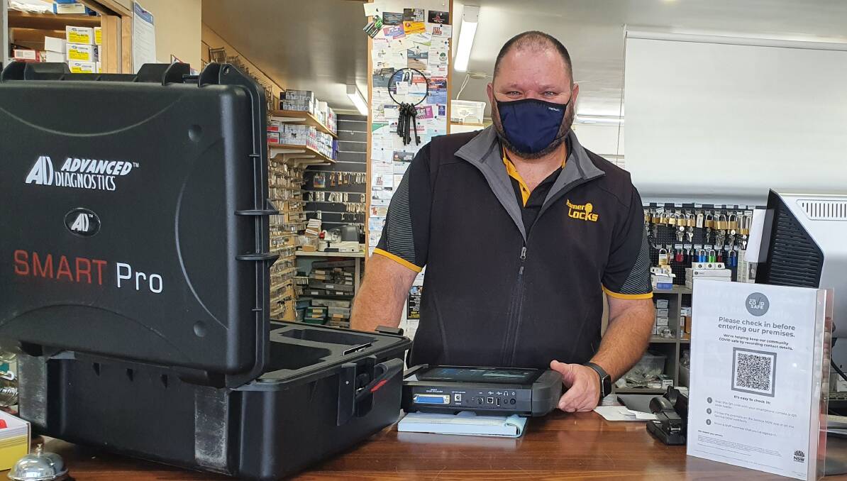 All in place: Romer Locks owner Gavin Romer says it was pretty easy to introduce the Service NSW QR code at the business.