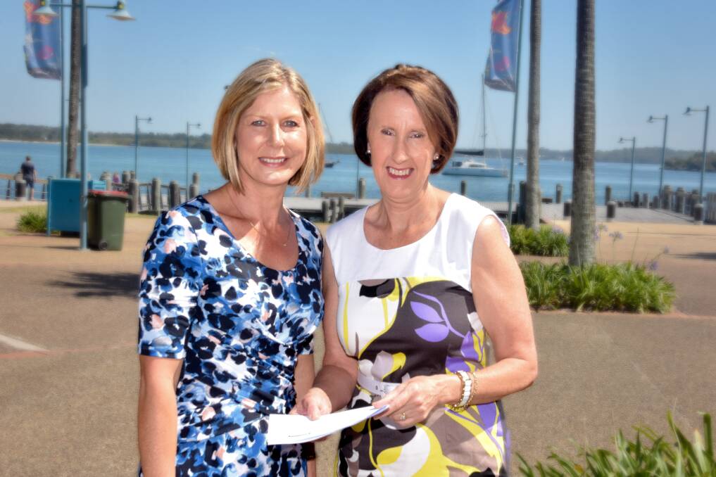 Raising awareness: Hastings Business Women’s Network president Kelly King and Port Macquarie MP Leslie Williams announce Rosie Batty as the special guest for the 2017 Hastings Heroines Awards - International Women’s Day breakfast.
