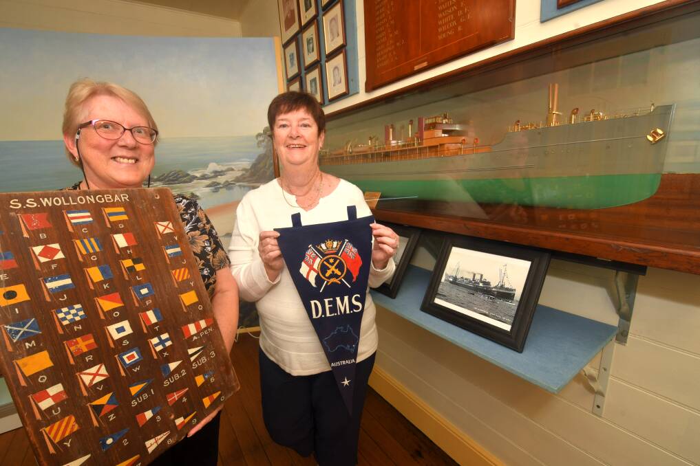 Watchkeeper Ingrid Kennewell and Mid North Coast Maritime museum president Jan Howison reflect on the 75th anniversary of the sinking of the Wollongbar II. Photo: Ivan Sajko