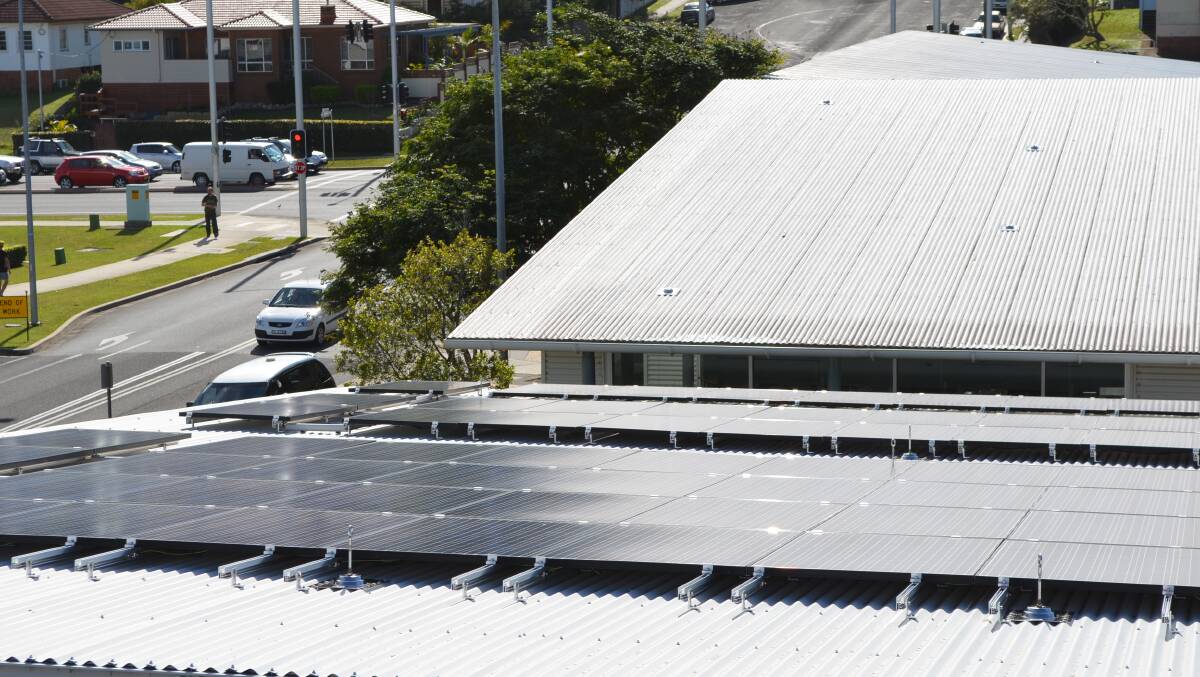 Renewable energy: Port Macquarie Library is among the council facilities with solar panels. Photo: Port Macquarie-Hastings Council