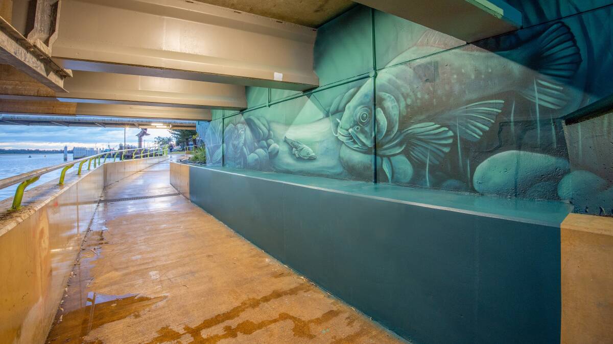 A mural has transformed the Buller/William Street underpass in a bid to deter graffiti. Picture by Lindsay Moller Productions