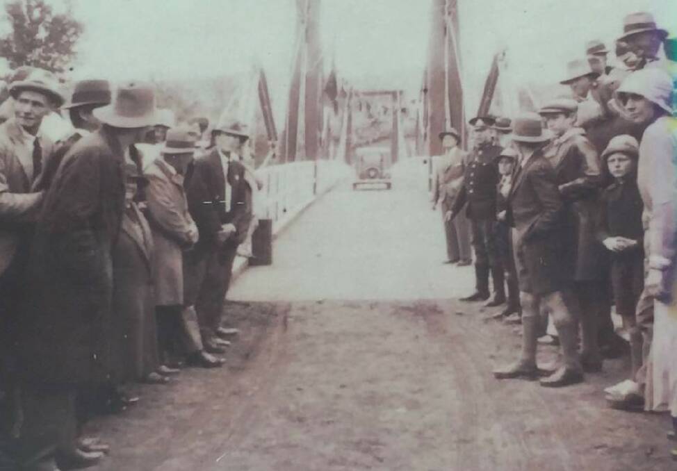 Flashback: The Kindee bridge opening celebration attracted a crowd.