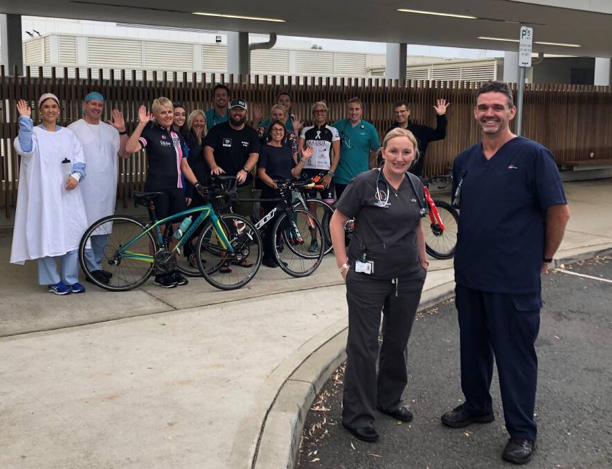 Ready for action: Port Macquarie Base Hospital staff prepare for their involvement in Ironman Australia Port Macquarie as either competitors or medical volunteers.