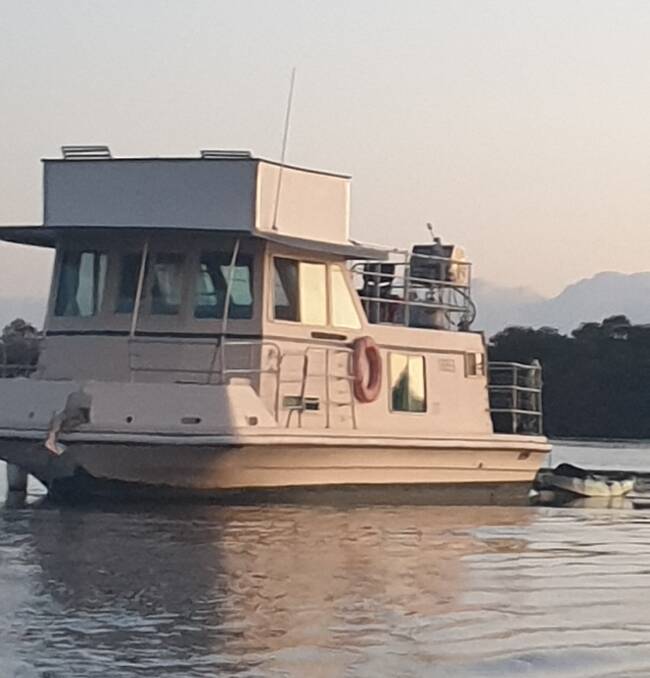 The houseboat pictured on the water. Photo: Stephen King