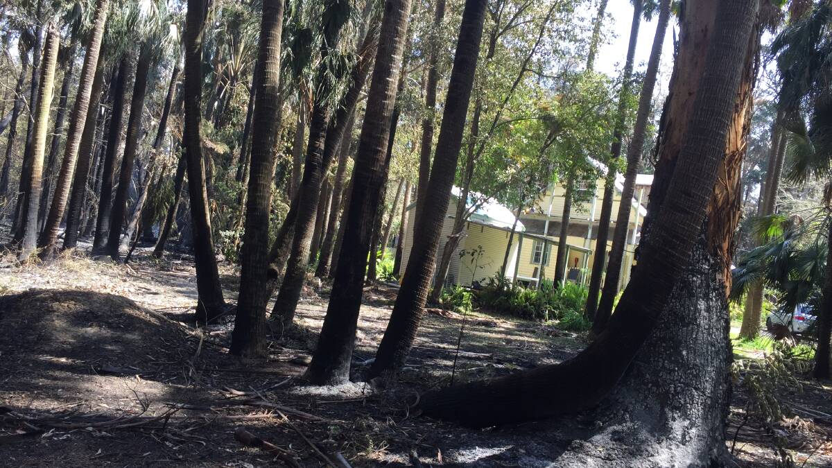 The 2019 Failford Road, Darawank fire came within metres of this resident in South Street, Tuncurry. 