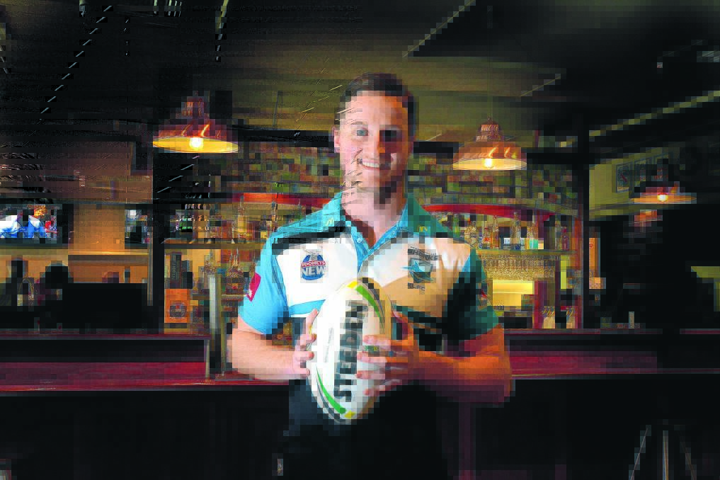 Ready to go: Zak Aylward will play for the Port Macquarie Sharks in Sunday's Group 3 rugby league grand final. Pic: PETER GLEESON