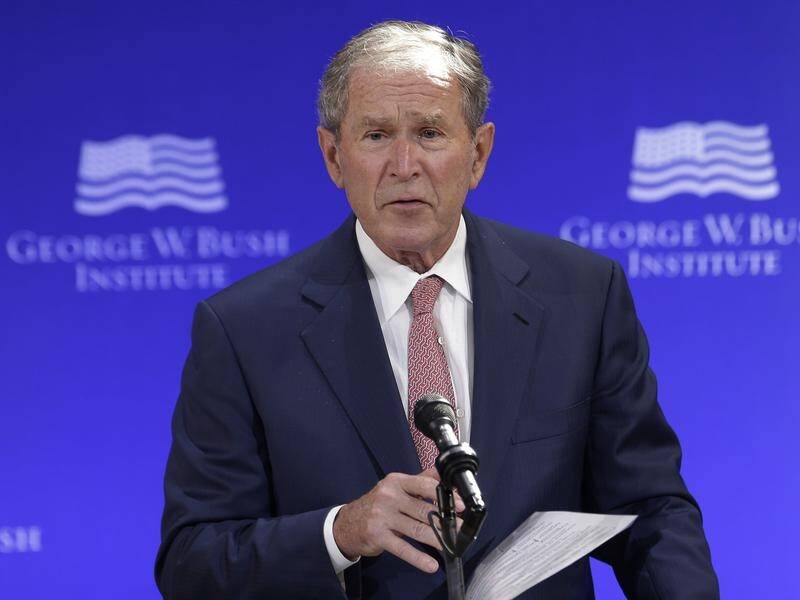 George W. Bush (file) says there's "pretty clear evidence" Russia meddled in the 2016 US election.
