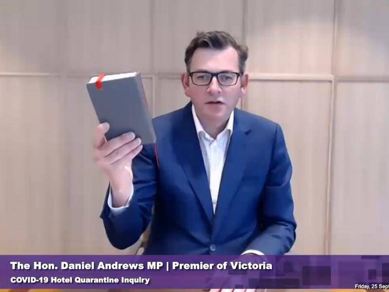 Premier Daniel Andrews apologised to Victorians when he fronted the hotel quarantine inquiry.