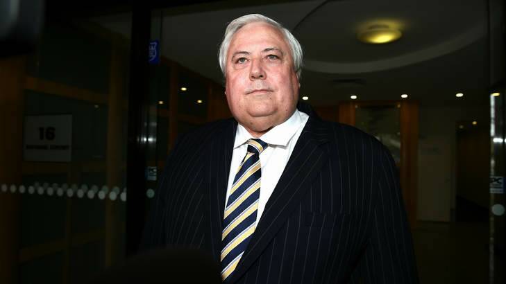 Palmer United Party leader Clive Palmer on Tuesday. Photo: Alex Ellinghausen