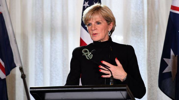 "Any intervention by Russia into Ukraine under the guise of a humanitarian crisis will be seen as the transparent artifice that it is": Julie Bishop. Photo: Getty-Images