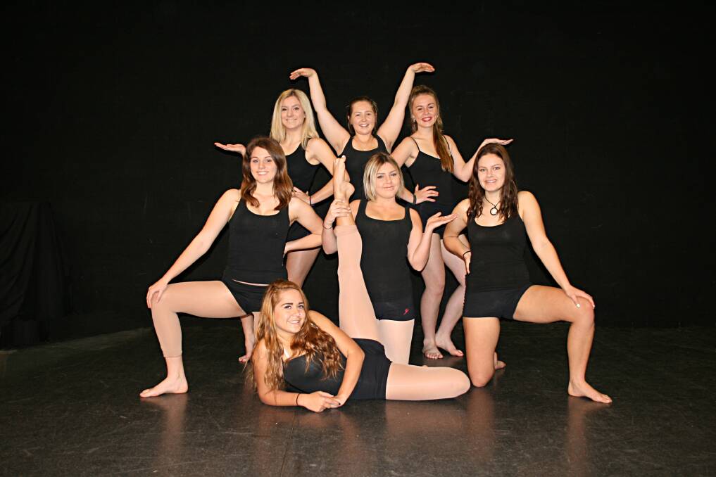 Star talent: Some of the talented dancers from Port Macquarie High School who will perform in Schools Spectacular this Friday and Saturday - back from left, Molly Cassidy, Jamie Roberts, Amelia Pitt, centre, Shannon Beck, Lani Webber and Tia Tyler, front Denika Bendt. Absent - Sarah Bisco, Emma Piper, Morgan George, Tanish Palmer and Sasha Langdon.