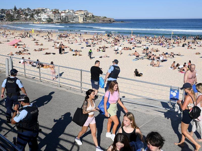 Police in New South Wales will be patrolling beaches to enforce social distancing rules.