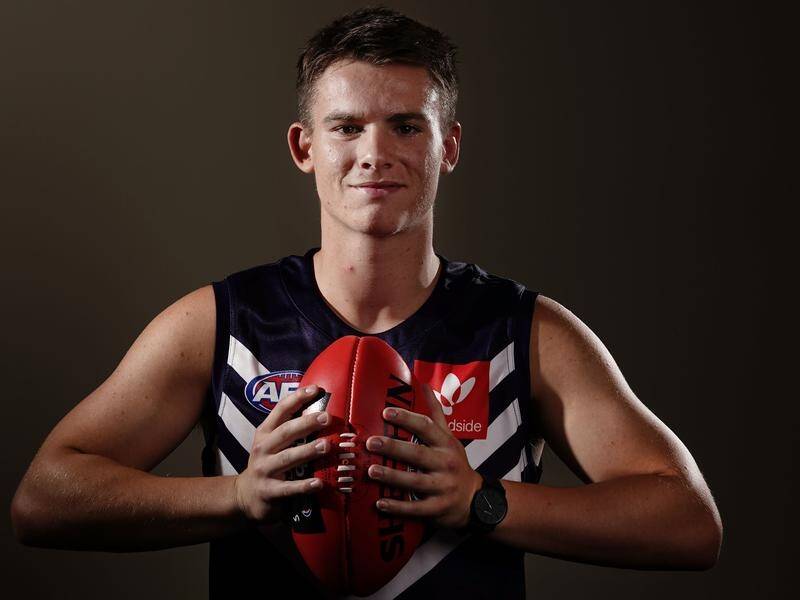 Caleb Serong has become the third Fremantle player to win the AFL's Rising Star award.