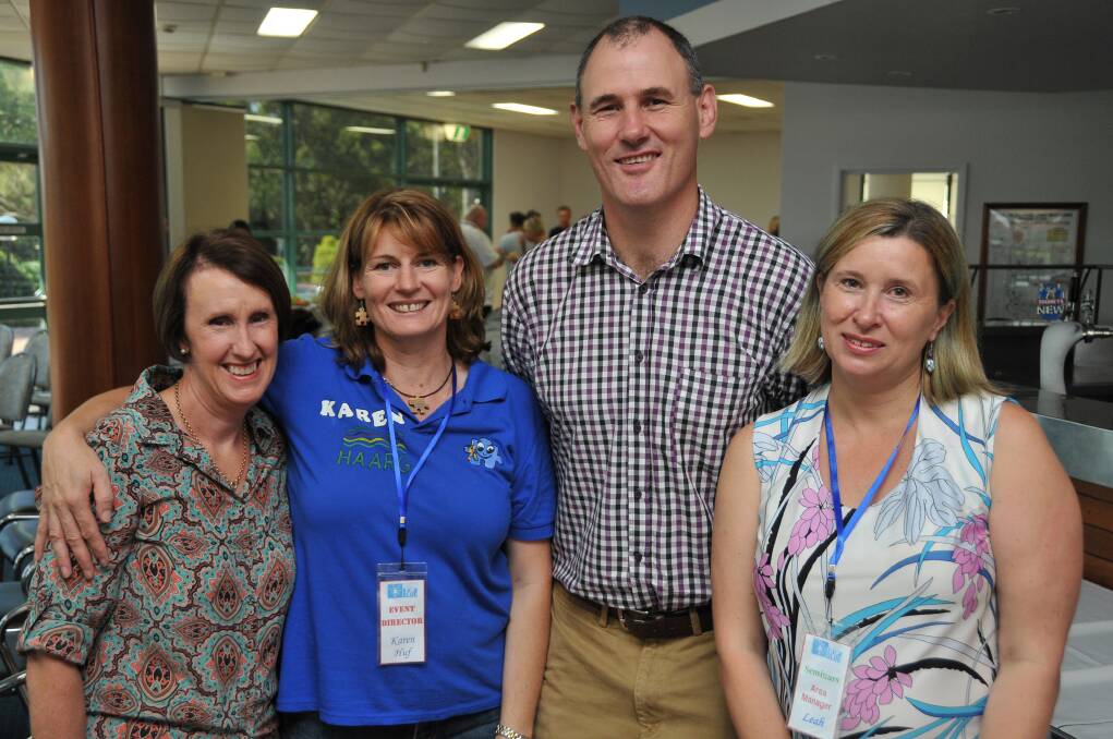 Leading the way: Port Macquarie MP Leslie Williams, Hastings Autism president Karen Huf, mayor Peter Besseling and Leah Pearse support the autism expo.