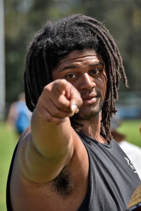 Scoping out the town: Jamal Idris was in Port Macquarie on the weekend to watch the touch football action and to weigh up his future, which may lie with the Port City Breakers. Pic: NIGEL McNEIL