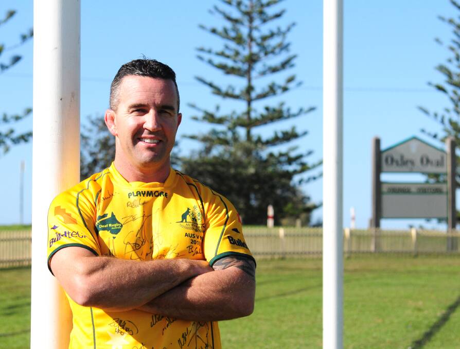 Dave Kearsey is on tour with the Australian deaf rugby team. Pic: MATT McLENNAN