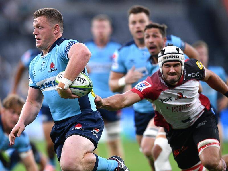 "Unbelievable mover" Angus Bell bursts through to score for Tahs in Friday's win over the Lions.