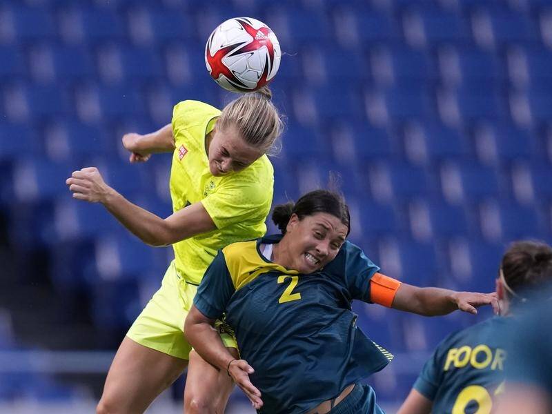Sam Kerr scored a brace but it wasn't enough as Australia suffered a 4-2 Olympics loss to Sweden.
