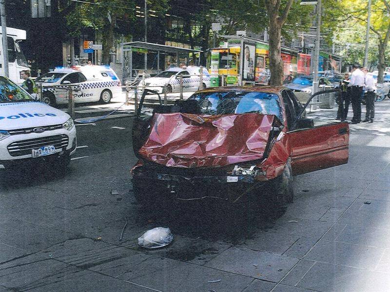 Police cars chased James Gargasoulas before he drove down Bourke Street Mall, killing six people.