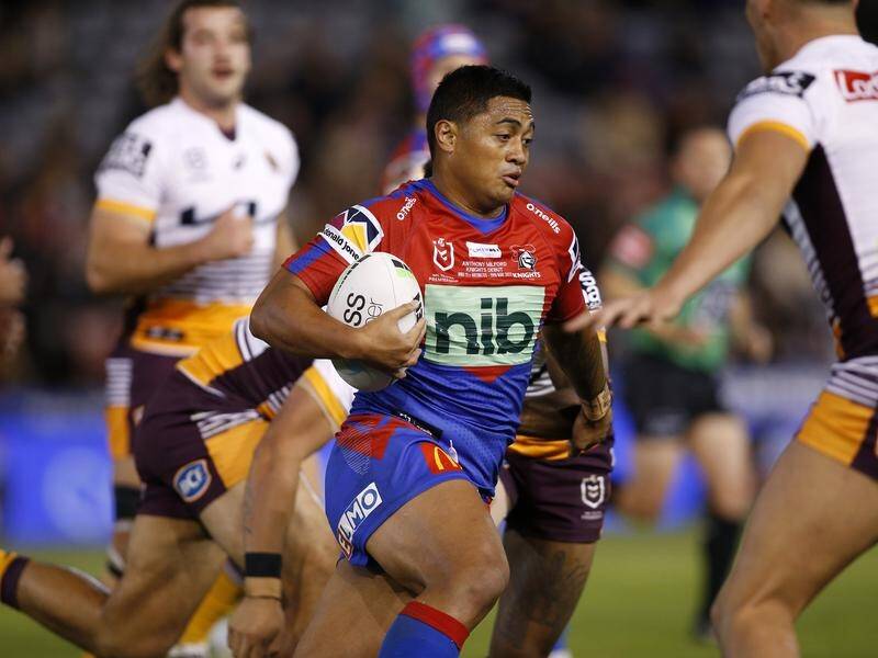Anthony Milford (c) is vague about his NRL playing future beyond this season with Newcastle.